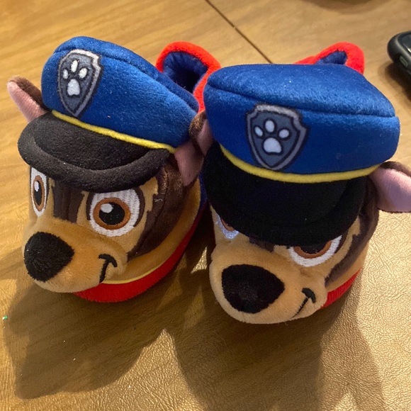 Paw Patrol Size 5-6 Toddler Chase Character Slippers - Picture 1 of 3